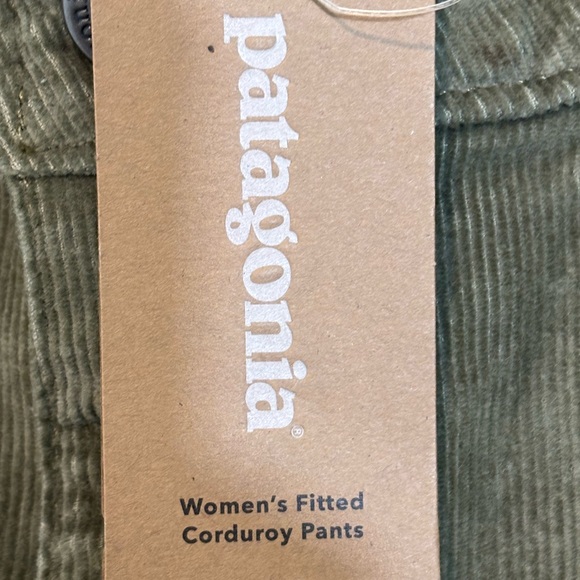 Patagonia Fitted Corduroy Pants Sage Khaki Women’s Size 31 - Picture 7 of 7